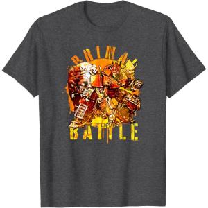 Transformers: Rise of the Beasts Primal Battle Dripping T-Shirt(Dark Heather Grey)