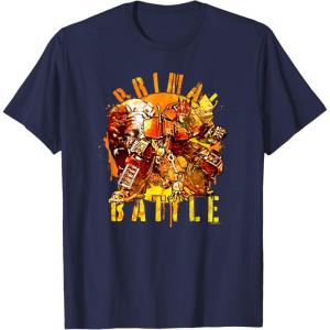 Transformers: Rise of the Beasts Primal Battle Dripping T-Shirt(Navy Blue)