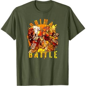 Transformers: Rise of the Beasts Primal Battle Dripping T-Shirt(Olive Green)