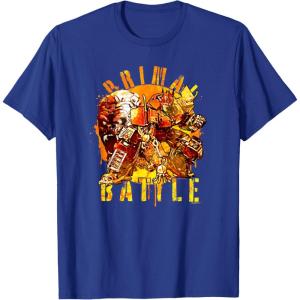 Transformers: Rise of the Beasts Primal Battle Dripping T-Shirt(Royal Blue)