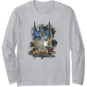 Transformers: Rise of the Beasts Robots With Attitude Poster Long Sleeve T-Shirt(Heather Grey)