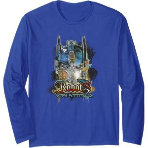 Transformers: Rise of the Beasts Robots With Attitude Poster Long Sleeve T-Shirt(Royal Blue)