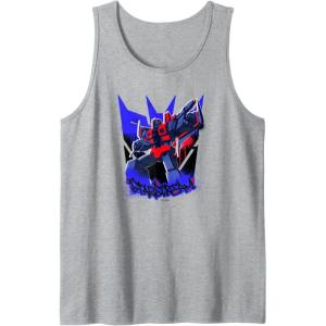 Transformers Starscream Graffiti Painted Wall Portrait Tank Top(Heather Grey)