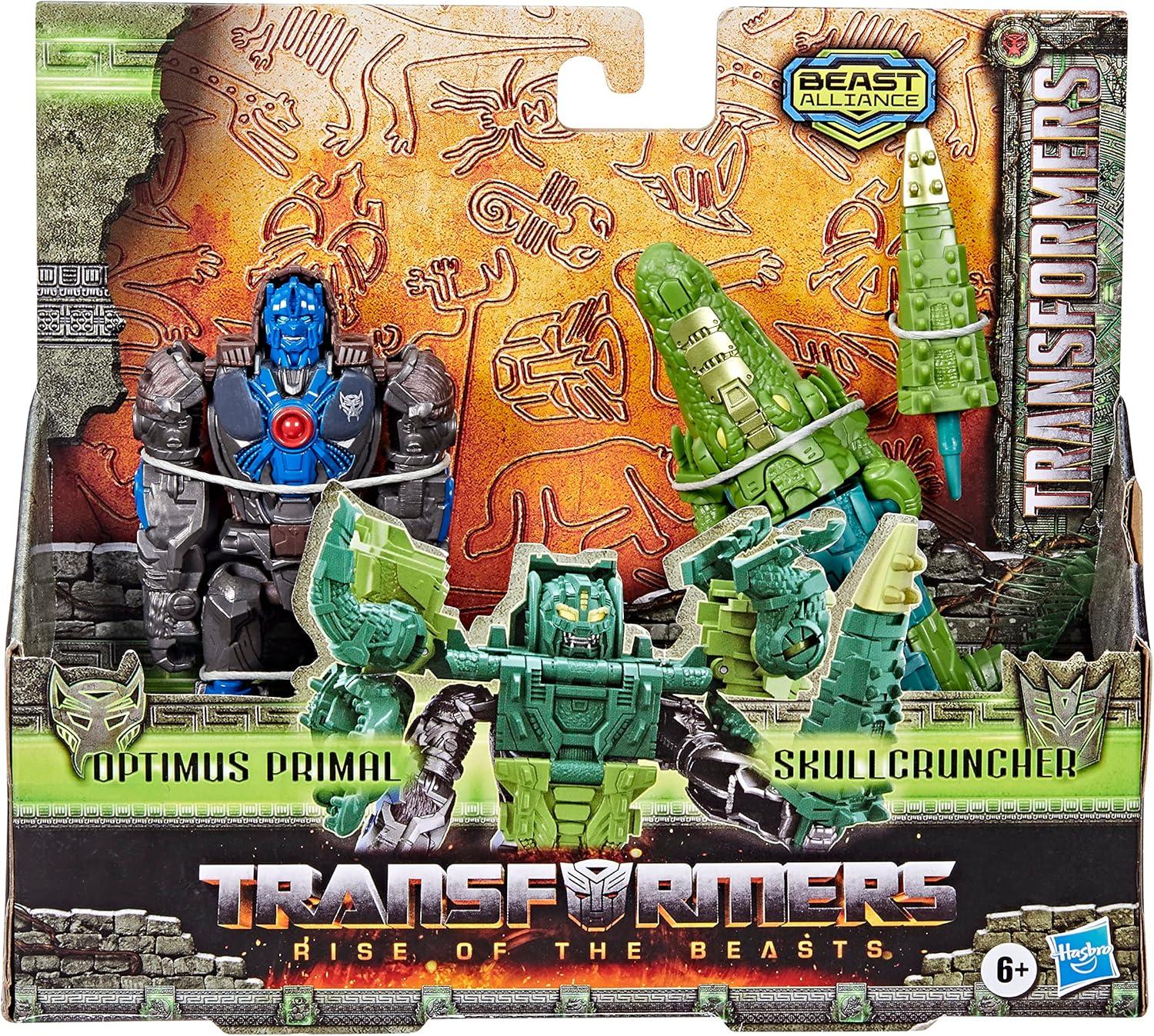 image:imageTransformers Rise of The Beasts Movie Beast Alliance Beast Combiners 2Pack Optimus Primal ampamp Skullcruncher Toys Ages 6 and Up 5inchModern