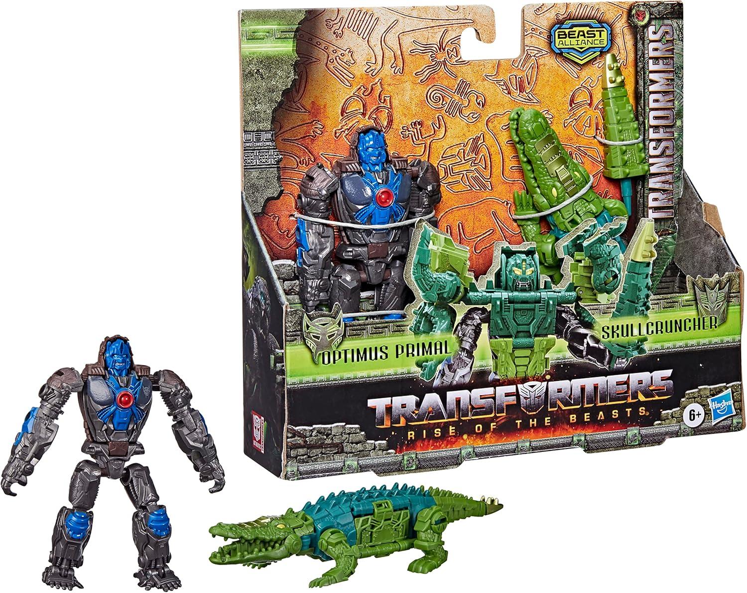 image:imageTransformers Rise of The Beasts Movie Beast Alliance Beast Combiners 2Pack Optimus Primal ampamp Skullcruncher Toys Ages 6 and Up 5inchModern