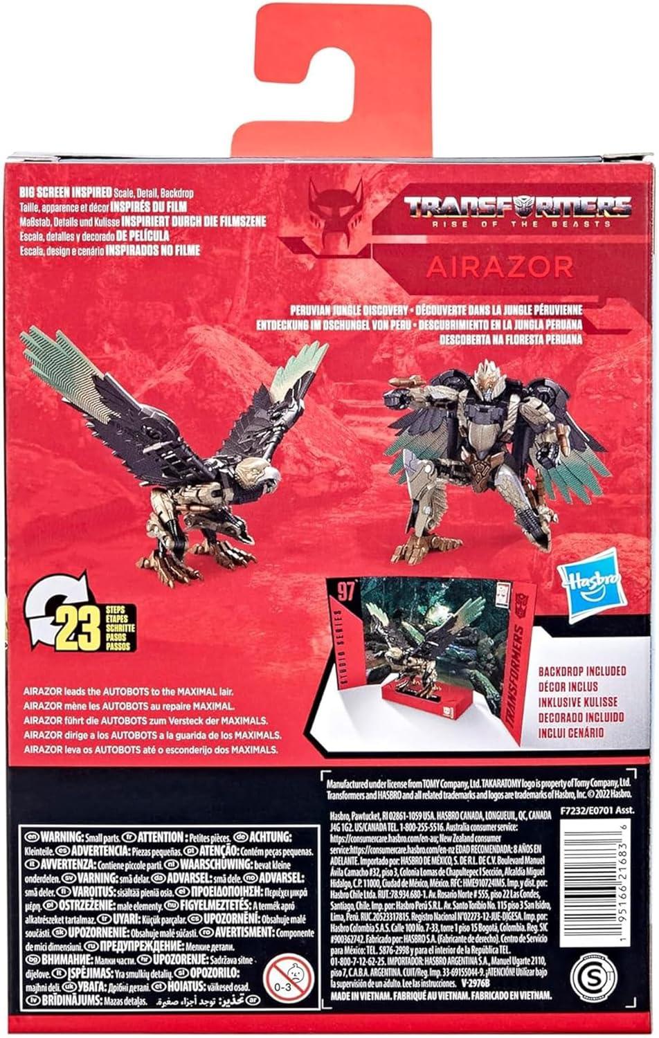 image:imageTransformers Studio Series Deluxe Class 97 Airazor Toy Rise of The Beasts 45Inch Action Figure for Boys ampamp Girls Ages 8 and Up