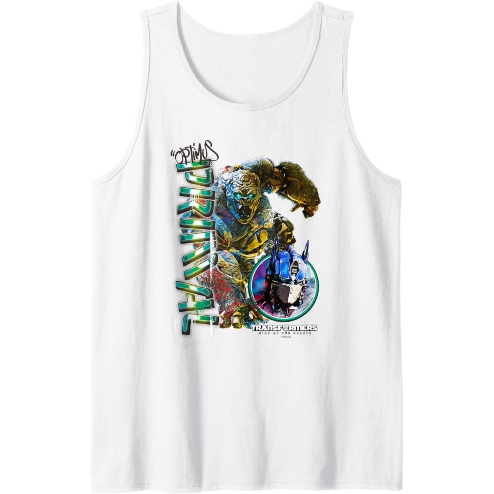 image:imageTransformers Rise of the Beasts Optimus Primal Urban Style Tank TopWhite