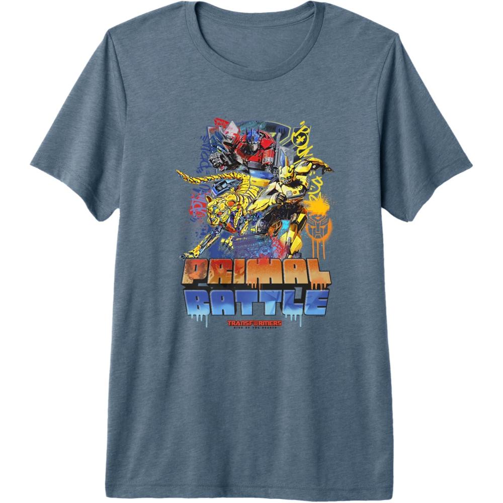 image:imageTransformers Rise of the Beasts Primal Battle Graffiti Shot Premium TShirtSlate Grey