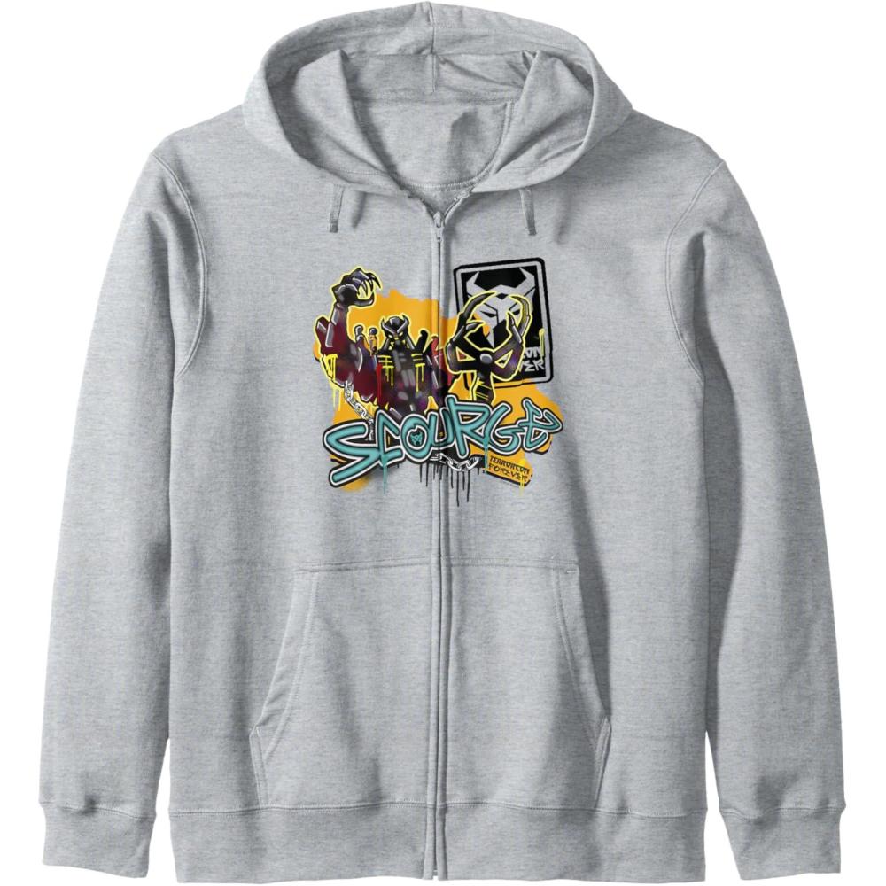 image:imageTransformers Rise of the Beasts Scourge Terrorcon Forever Zip HoodieHeather Grey