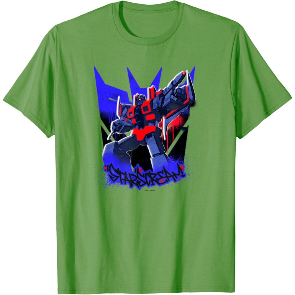 image:imageTransformers Starscream Graffiti Painted Wall Portrait TShirtGrass Green
