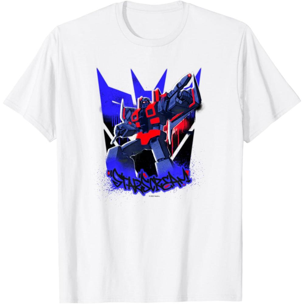image:imageTransformers Starscream Graffiti Painted Wall Portrait TShirtWhite
