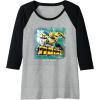 Transformers: Rise of the Beasts Bring The Noise Bee Art Raglan Baseball Tee(Black/Athletic Heather)