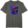 Transformers Starscream Graffiti Painted Wall Portrait T-Shirt(Asphalt Grey)
