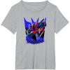 Transformers Starscream Graffiti Painted Wall Portrait T-Shirt(Heather Grey)
