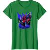 Transformers Starscream Graffiti Painted Wall Portrait T-Shirt(Kelly Green)