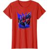 Transformers Starscream Graffiti Painted Wall Portrait T-Shirt(Red)