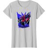 Transformers Starscream Graffiti Painted Wall Portrait T-Shirt(Silver Grey)