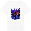 Transformers Starscream Graffiti Painted Wall Portrait T-Shirt(White)