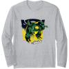 Transformers Grimlock Graffiti Painted Wall Retro Portrait Long Sleeve T-Shirt(Heather Grey)