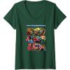 Transformers: Rise of the Beasts Epic Graffiti Battle Panels V-Neck T-Shirt(Dark Green)