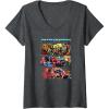 Transformers: Rise of the Beasts Epic Graffiti Battle Panels V-Neck T-Shirt(Dark Heather Grey)