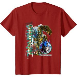 Kids Transformers: Rise of the Beasts Optimus Primal Urban Style T-Shirt(Cranberry Red)