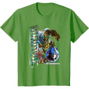 Kids Transformers: Rise of the Beasts Optimus Primal Urban Style T-Shirt(Grass Green)