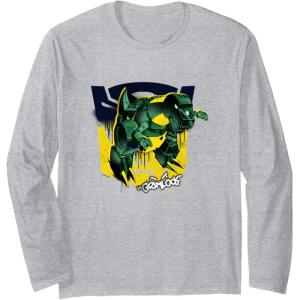Transformers Grimlock Graffiti Painted Wall Retro Portrait Long Sleeve T-Shirt(Heather Grey)