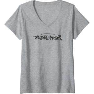 Transformers Optimus Prime Urban Style Graffiti Text Logo V-Neck T-Shirt(Heather Grey)