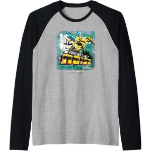 Transformers: Rise of the Beasts Bring The Noise Bee Art Raglan Baseball Tee(Black/Athletic Heather)