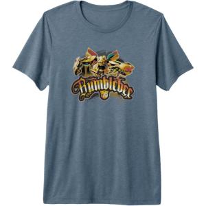 Transformers: Rise of the Beasts Dripping Bumblebee Poster Premium T-Shirt(Slate Grey)