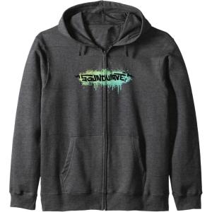 Transformers Soundwave Urban Style Graffiti Text Logo Zip Hoodie(Dark Heather Grey)