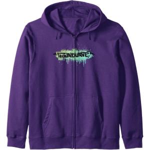 Transformers Soundwave Urban Style Graffiti Text Logo Zip Hoodie(Purple)