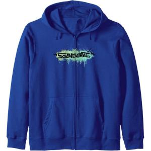 Transformers Soundwave Urban Style Graffiti Text Logo Zip Hoodie(Royal Blue)