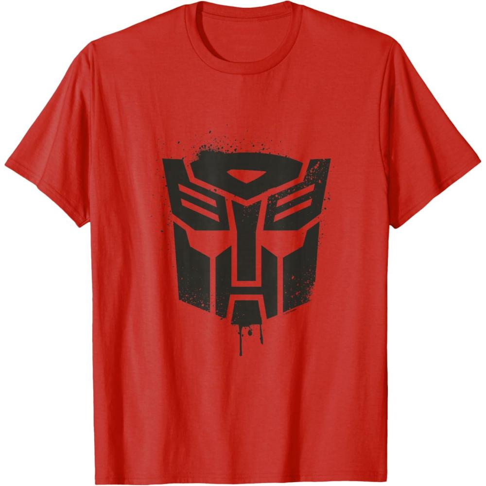 image:imageTransformers Autobots Dripping Paint Logo Silhouette TShirtRed