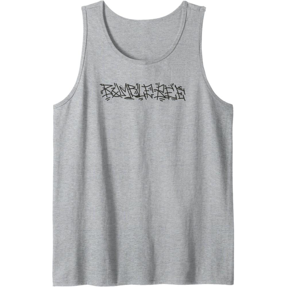 image:imageTransformers Bumblebee Urban Style Graffiti Text Logo Tank TopHeather Grey