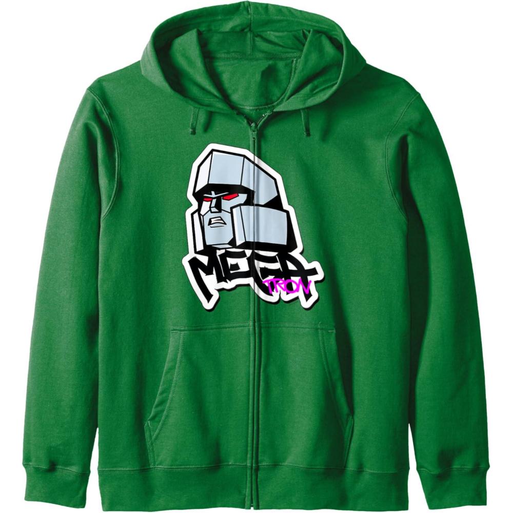 image:imageTransformers Megatron Urban Style Head Portrait Zip HoodieDark Green