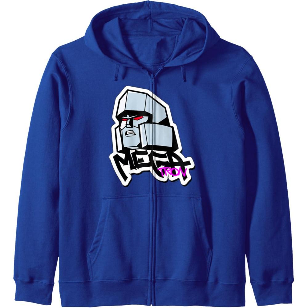 image:imageTransformers Megatron Urban Style Head Portrait Zip HoodieRoyal Blue