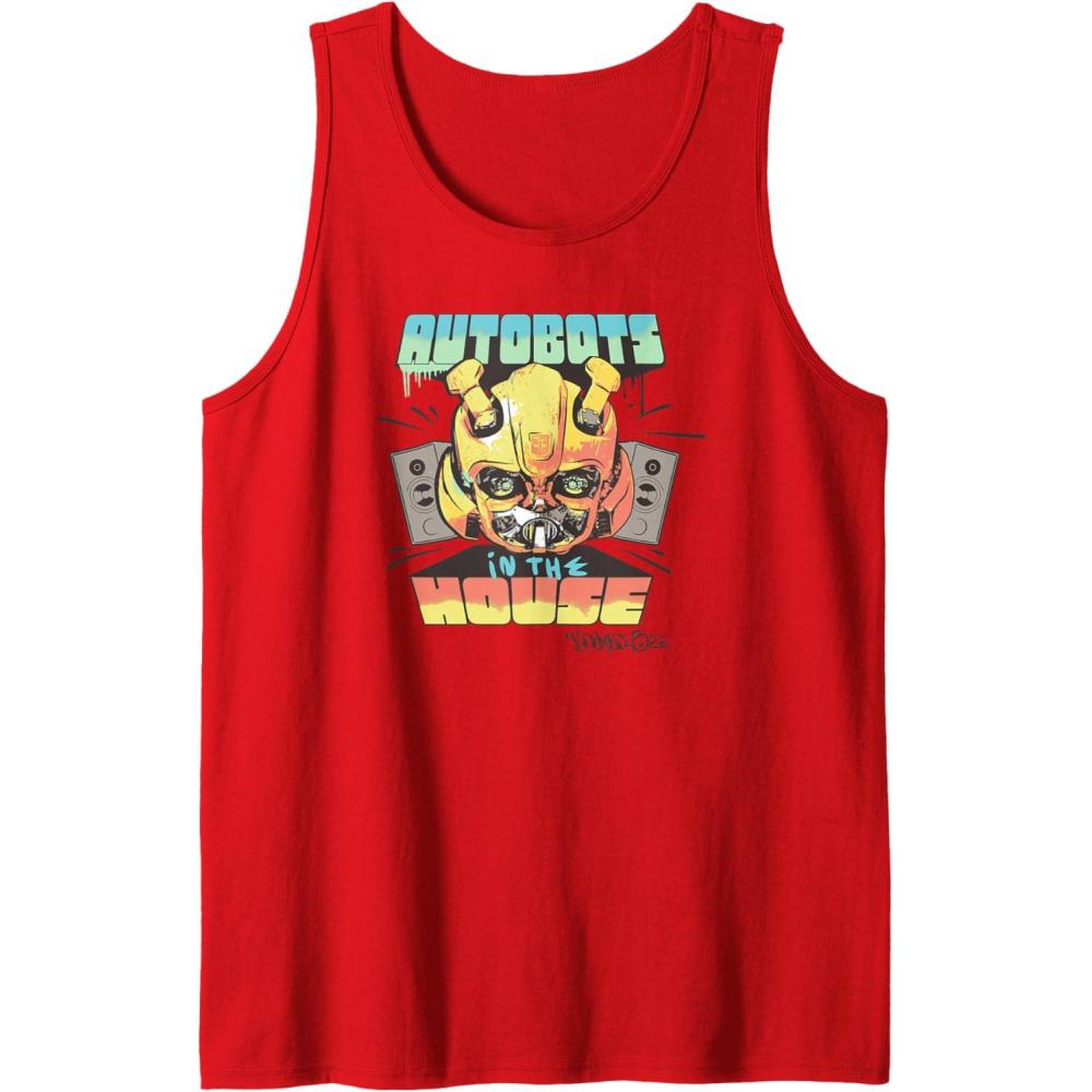image:imageTransformers Rise of the Beasts Autobots In The House Retro Tank TopRed