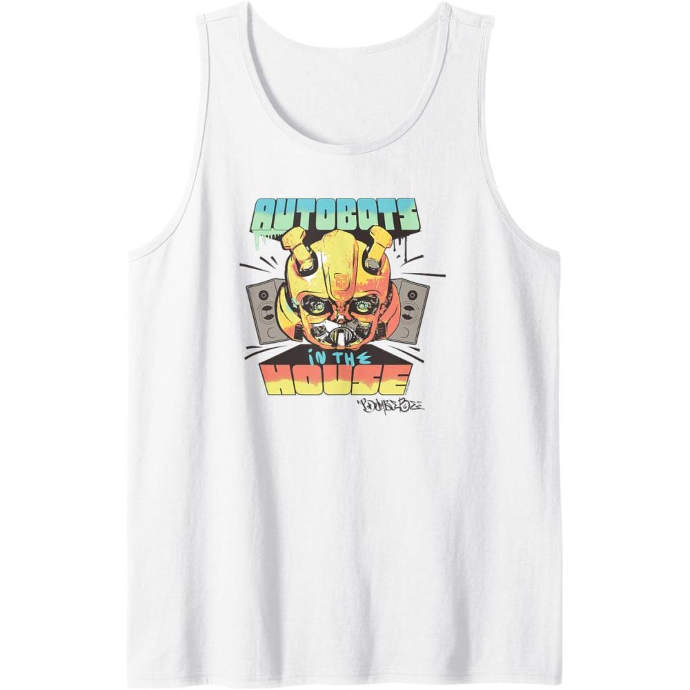 image:imageTransformers Rise of the Beasts Autobots In The House Retro Tank TopWhite