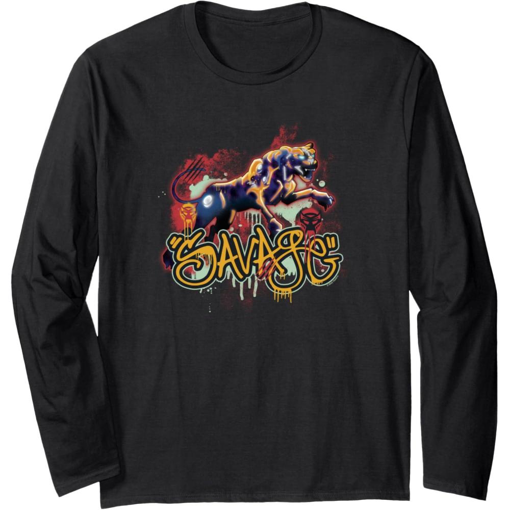 image:imageTransformers Rise of the Beasts Savage Cheetor Graffiti Long Sleeve TShirtBlack