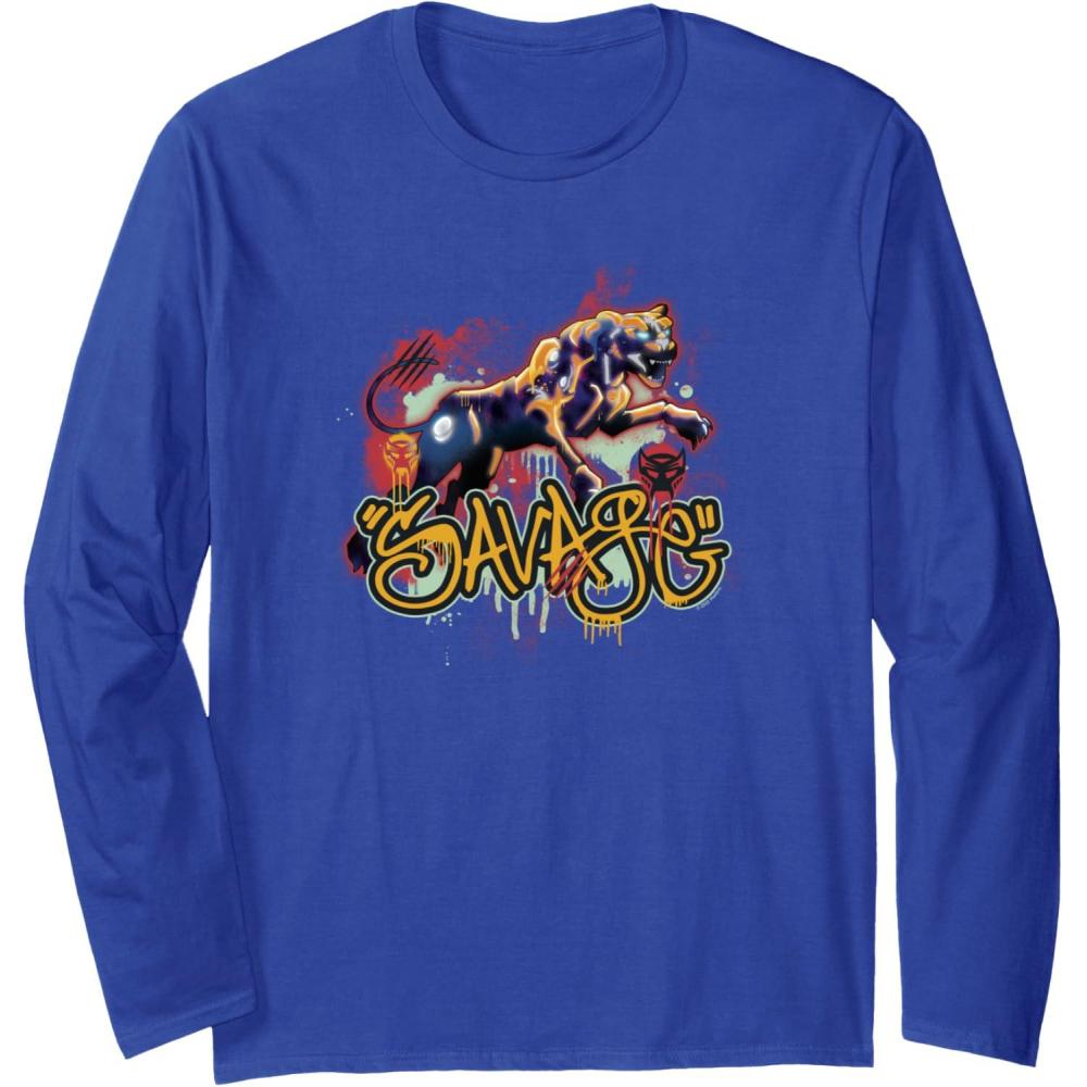 image:imageTransformers Rise of the Beasts Savage Cheetor Graffiti Long Sleeve TShirtRoyal Blue