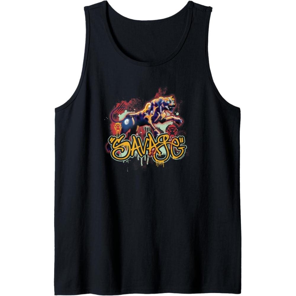 image:imageTransformers Rise of the Beasts Savage Cheetor Graffiti Tank TopBlack