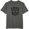 Transformers Autobots Dripping Paint Logo Silhouette T-Shirt(Asphalt Grey)