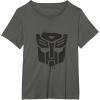 Transformers Autobots Dripping Paint Logo Silhouette T-Shirt(Asphalt Grey)