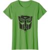 Transformers Autobots Dripping Paint Logo Silhouette T-Shirt(Grass Green)