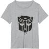 Transformers Autobots Dripping Paint Logo Silhouette T-Shirt(Heather Grey)