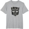 Transformers Autobots Dripping Paint Logo Silhouette T-Shirt(Heather Grey)