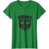 Transformers Autobots Dripping Paint Logo Silhouette T-Shirt(Kelly Green)