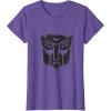 Transformers Autobots Dripping Paint Logo Silhouette T-Shirt(Purple Heather)